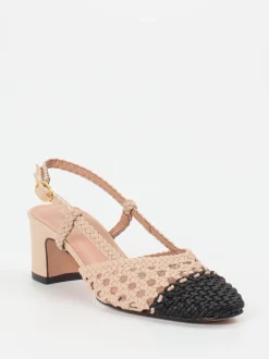 Konstantin Starke – Slingpumps aus Flechtleder beige
