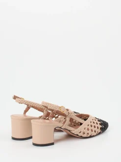Konstantin Starke – Slingpumps aus Flechtleder beige