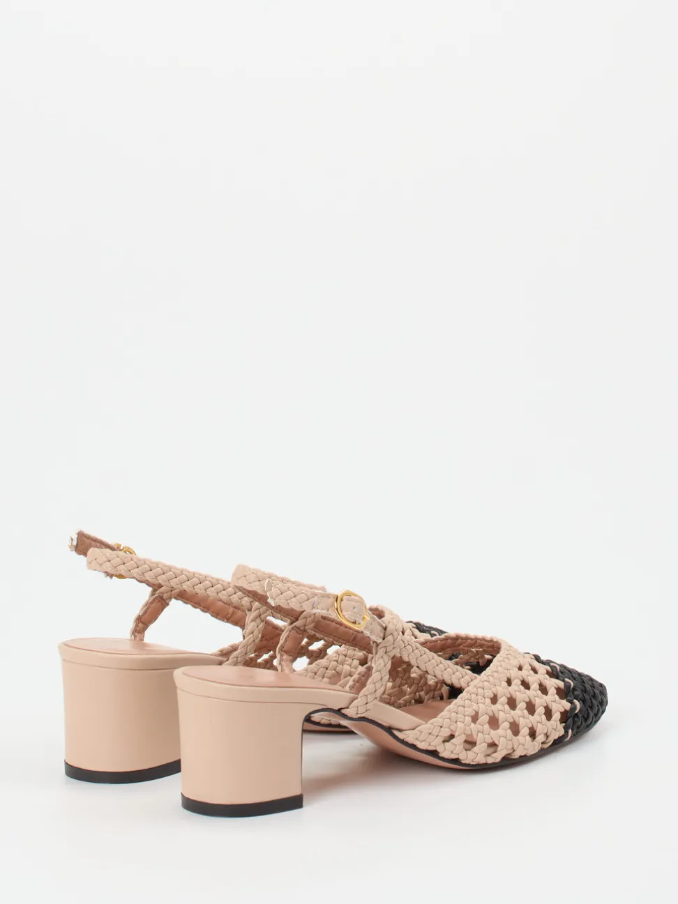 Konstantin Starke – Slingpumps aus Flechtleder beige
