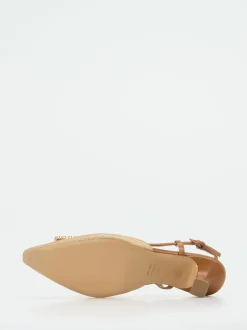 Konstantin Starke – Slingpumps aus Flechtleder Beige
