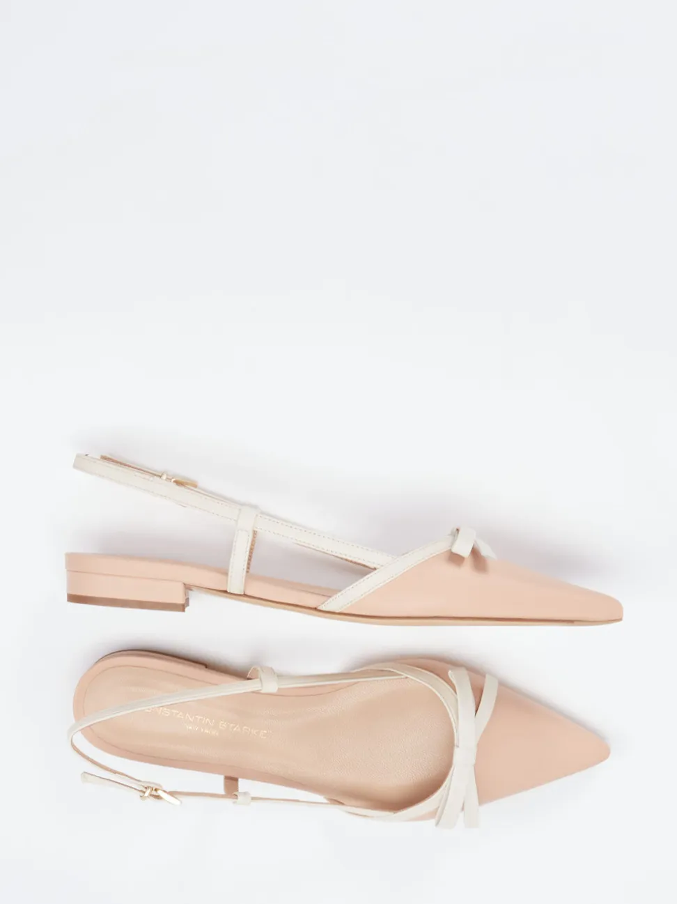 Konstantin Starke – Slingpumps aus Lammleder Rosébeige