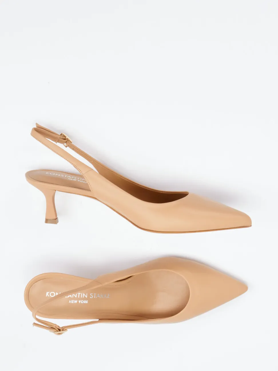 Konstantin Starke – Slingpumps aus Lackleder Beige