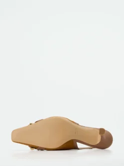 Konstantin Starke – Slingpumps aus Veloursleder cognac