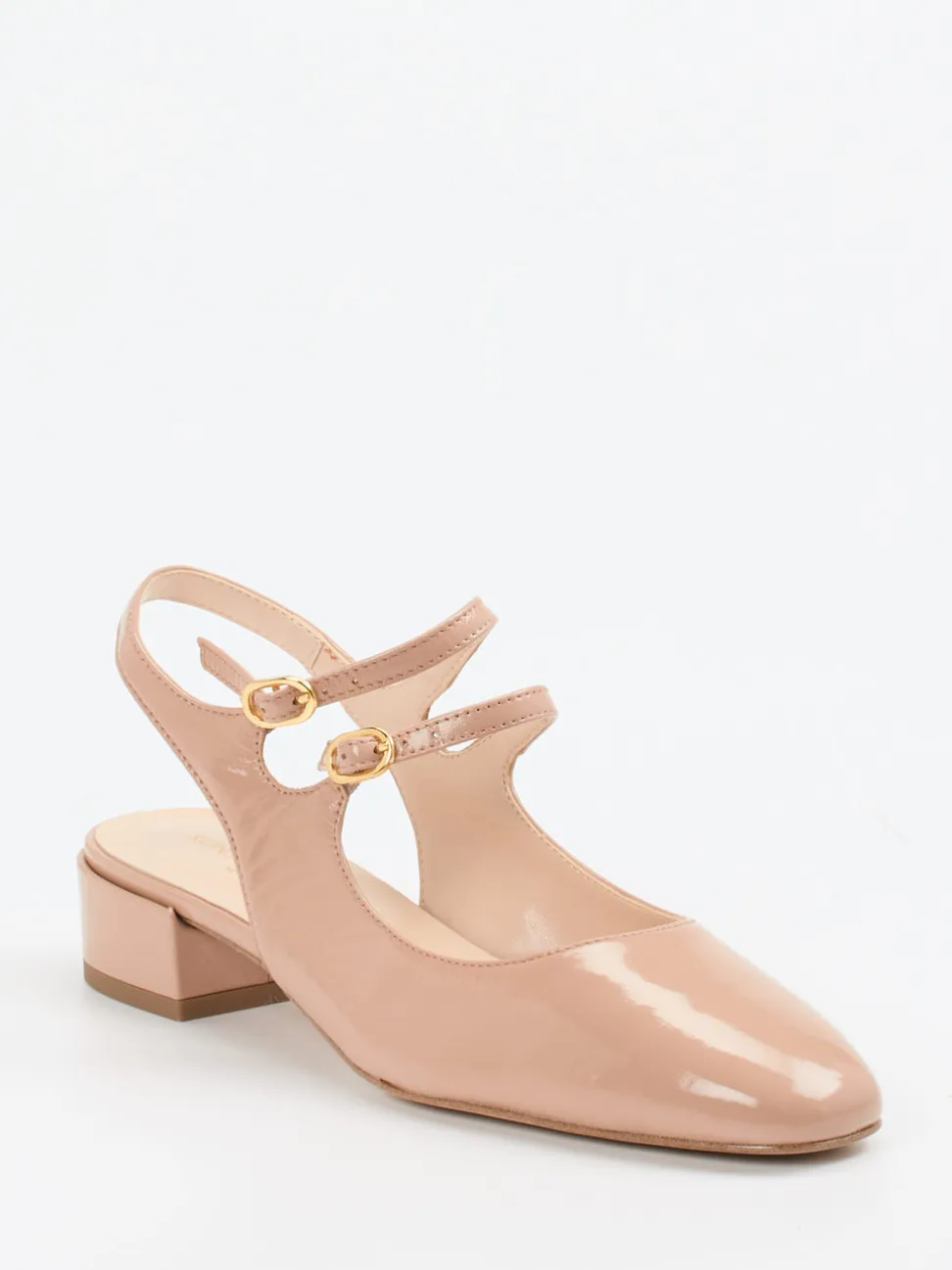 Konstantin Starke – Slingpumps aus Lackleder Nude