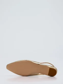 Konstantin Starke – Slingpumps aus Lammleder Gold