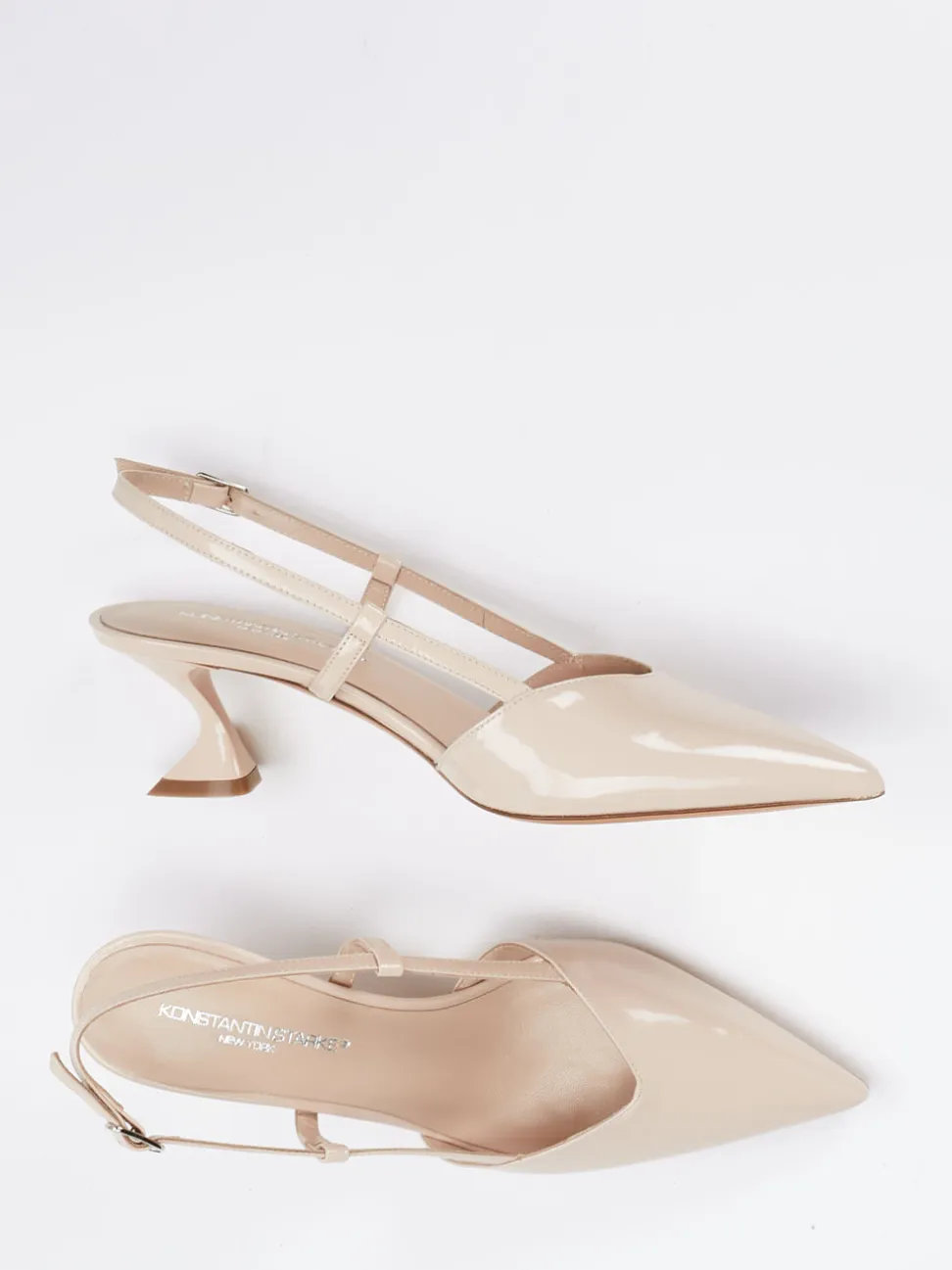 Konstantin Starke – Slingpumps aus Lackleder Rosé-Beige