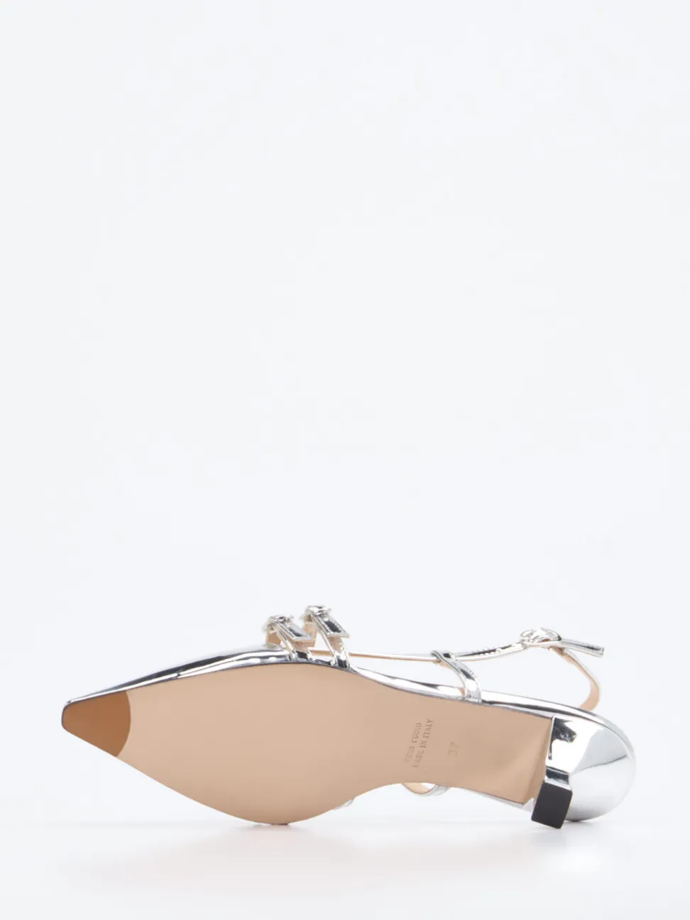 Konstantin Starke – Slingpumps aus Metallicleder silber