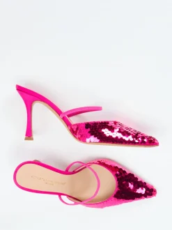 Konstantin Starke – Slingpumps aus Metallic mit Pailletten