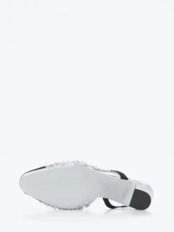Konstantin Starke – Slingpumps aus Metallicleder Silber