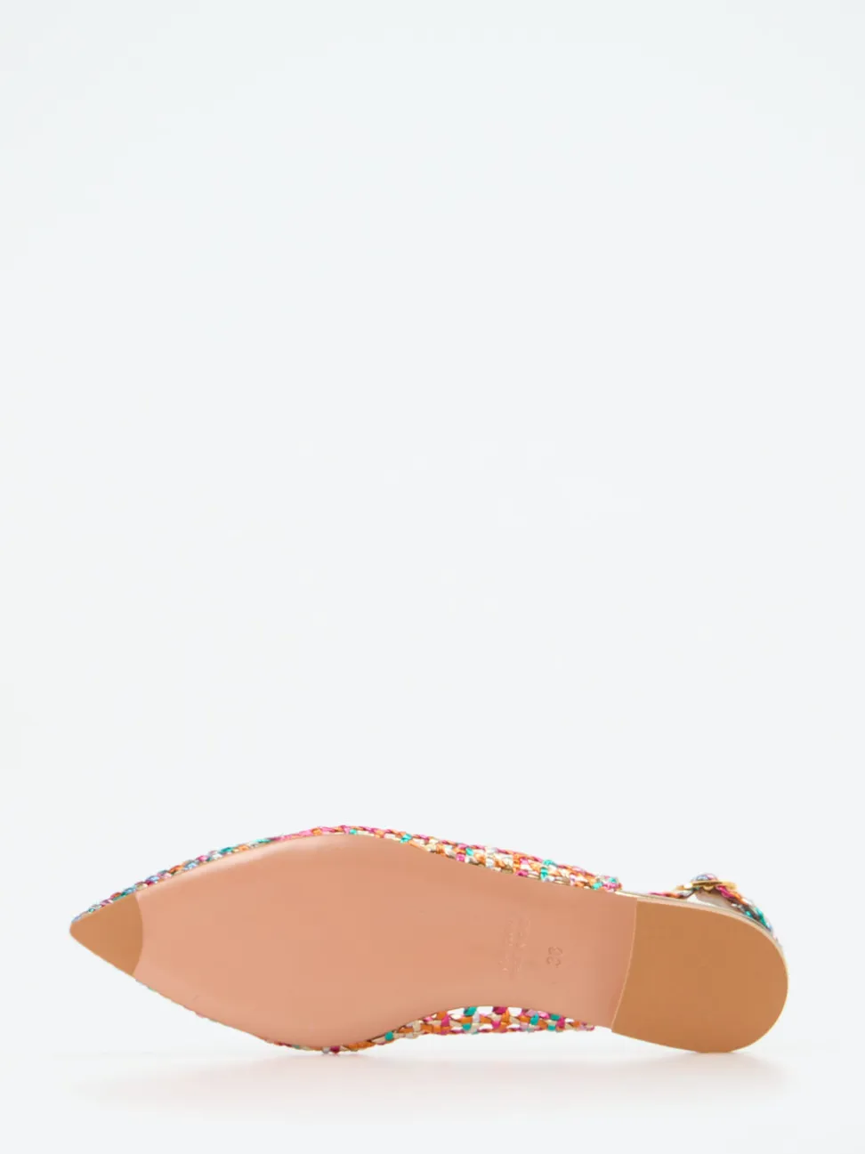 Konstantin Starke – Slingpumps aus Flechtleder Multicolor
