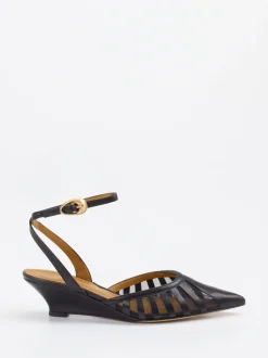 Konstantin Starke – Slingpumps aus Lammnappa und Mesh Schwarz