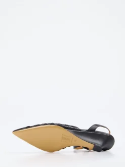 Konstantin Starke – Slingpumps aus Lammnappa und Mesh Schwarz