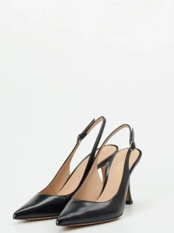 Konstantin Starke – Slingpumps aus Hochglanzleder schwarz