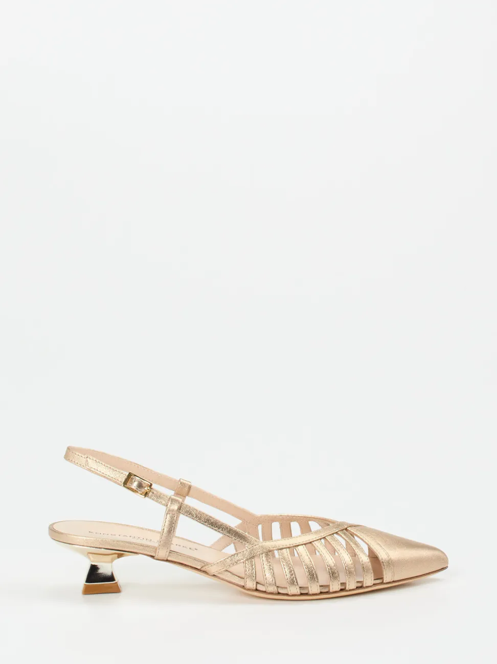 Konstantin Starke – Slingpumps aus Metallicleder gold