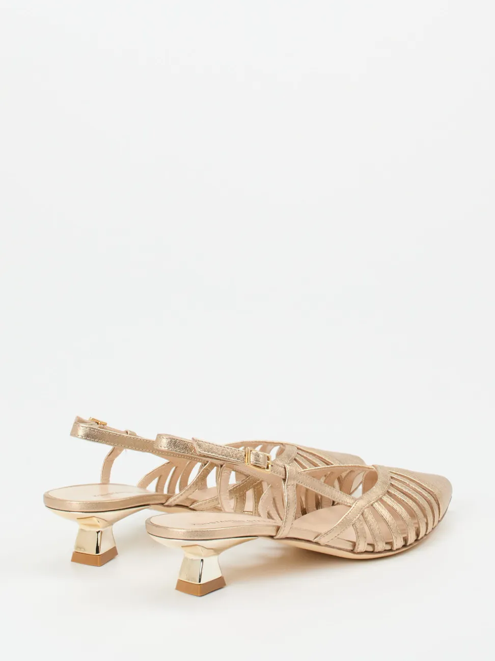 Konstantin Starke – Slingpumps aus Metallicleder gold