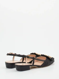 Konstantin Starke – Slingpumps aus Textil in Schwarz