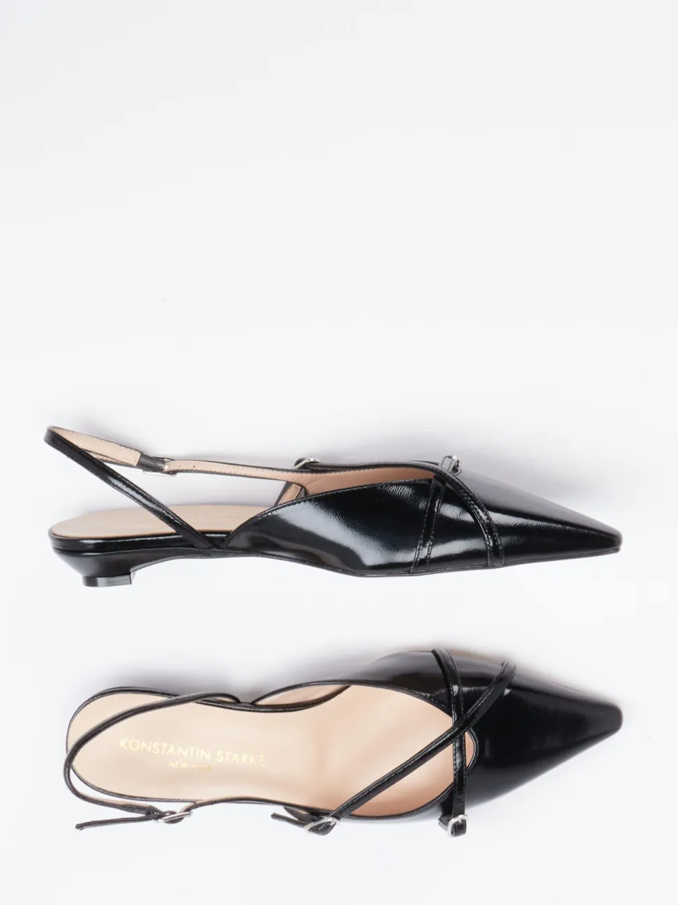 Konstantin Starke – Slingpumps aus Lackleder schwarz