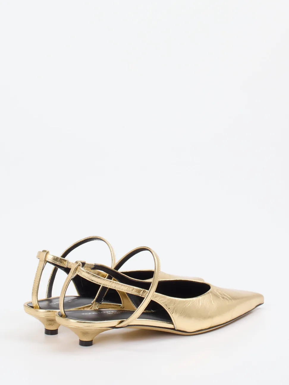 Konstantin Starke – Slingpumps aus Metallicleder Gold