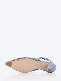Konstantin Starke – Slingpumps aus Veloursleder Pastellblau
