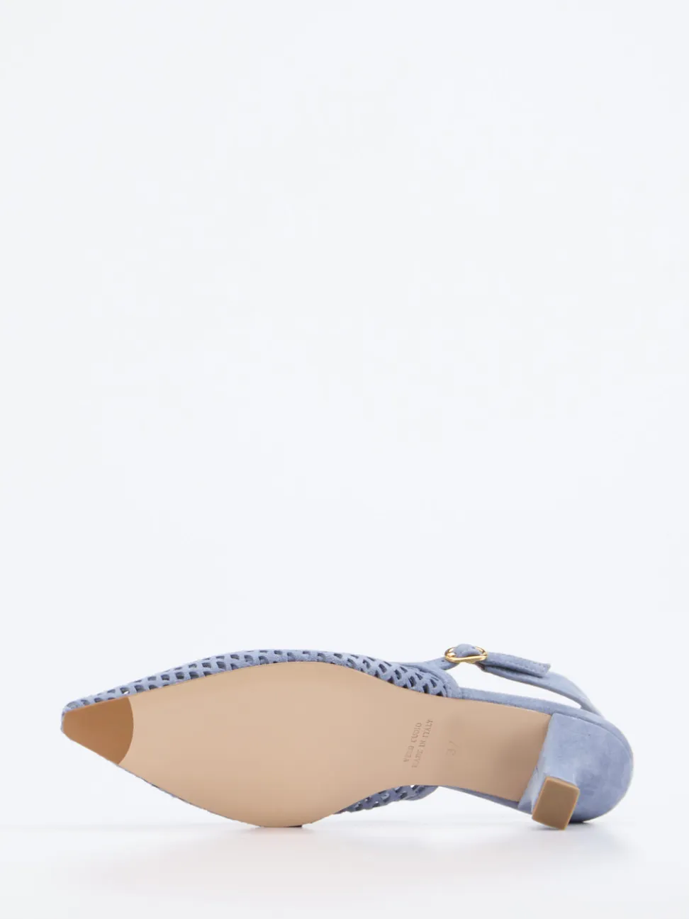 Konstantin Starke – Slingpumps aus Veloursleder Pastellblau