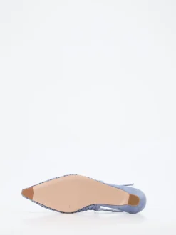 Konstantin Starke – Slingpumps aus Veloursleder Pastellblau