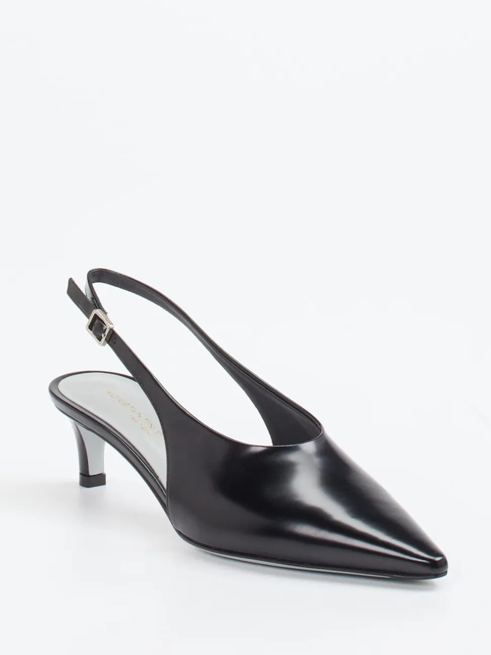 Konstantin Starke – Slingpumps aus Hochglanzleder schwarz