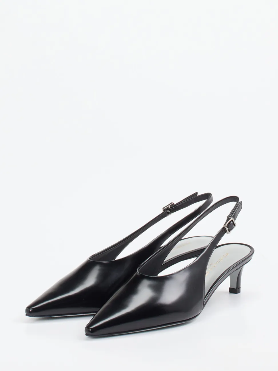 Konstantin Starke – Slingpumps aus Hochglanzleder schwarz