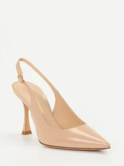 Konstantin Starke – Slingpumps aus Hochglanzleder Beige