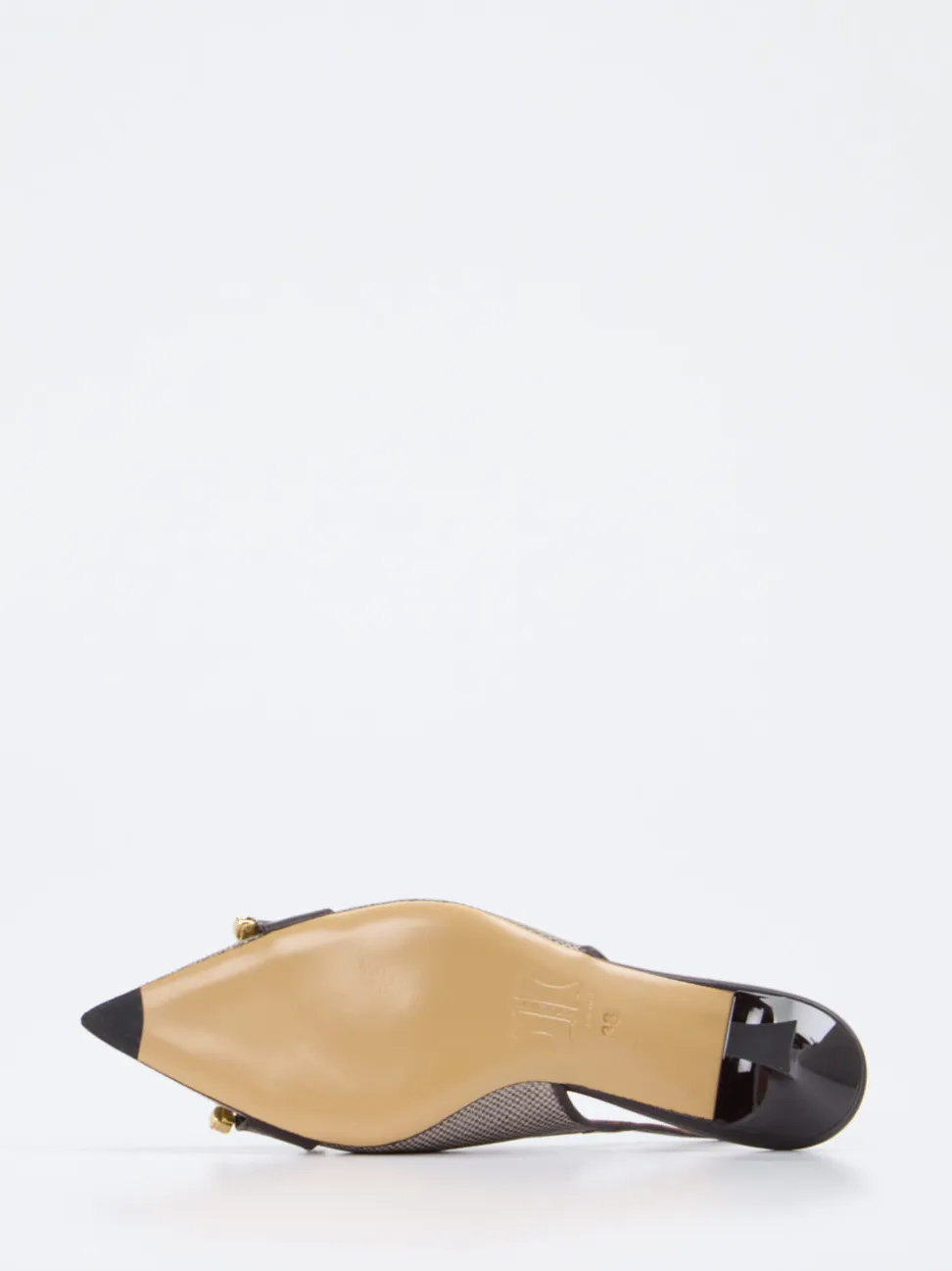 Konstantin Starke – Slingpumps aus Textil mit Schmuckdetail