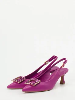 Konstantin Starke – Slingpumps aus Lammleder Fuchsia