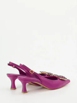 Konstantin Starke – Slingpumps aus Lammleder Fuchsia