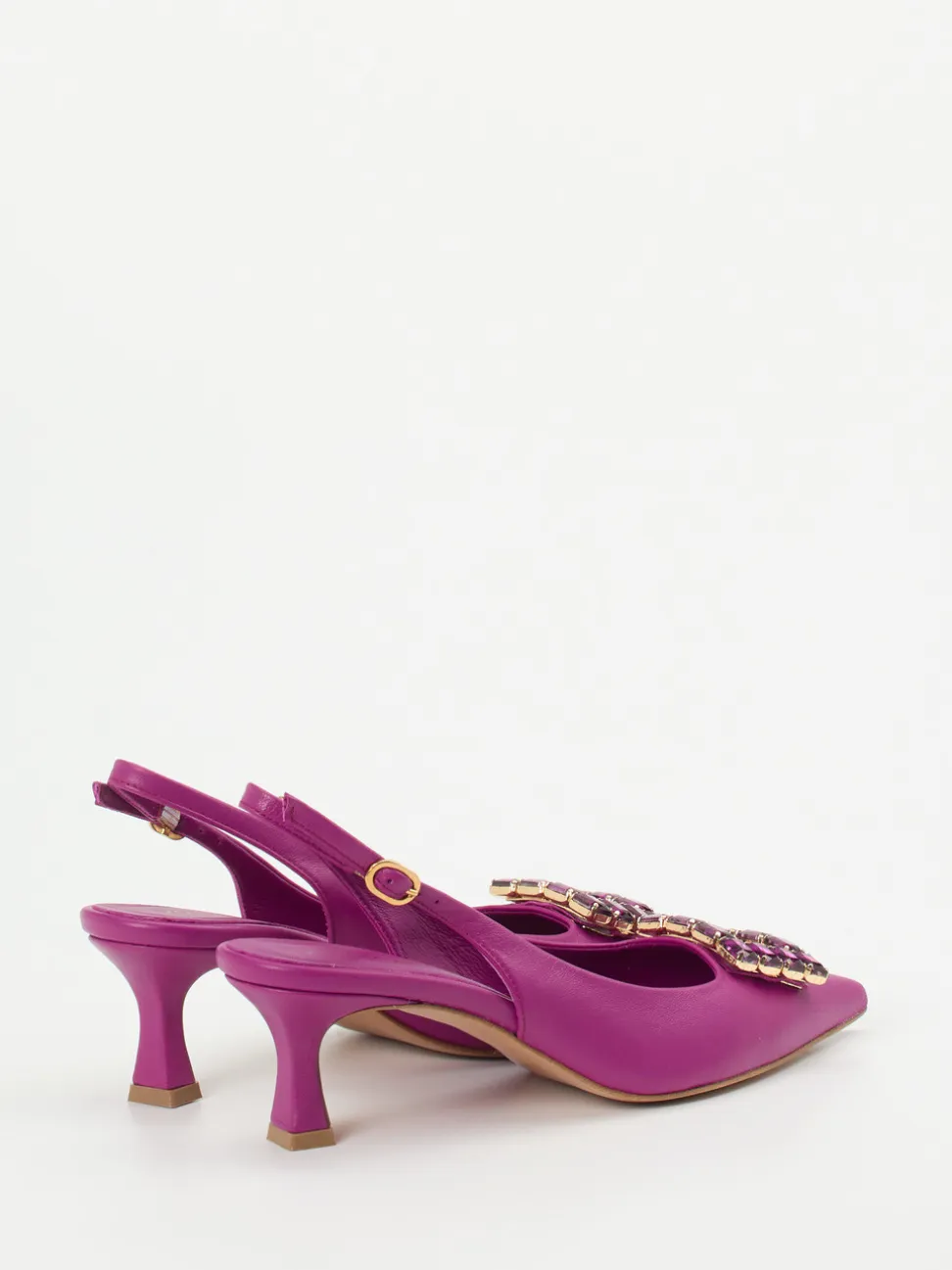 Konstantin Starke – Slingpumps aus Lammleder Fuchsia