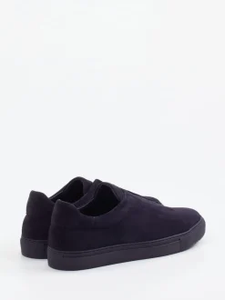 Konstantin Starke – Slip-On Sneaker aus Veloursleder blau