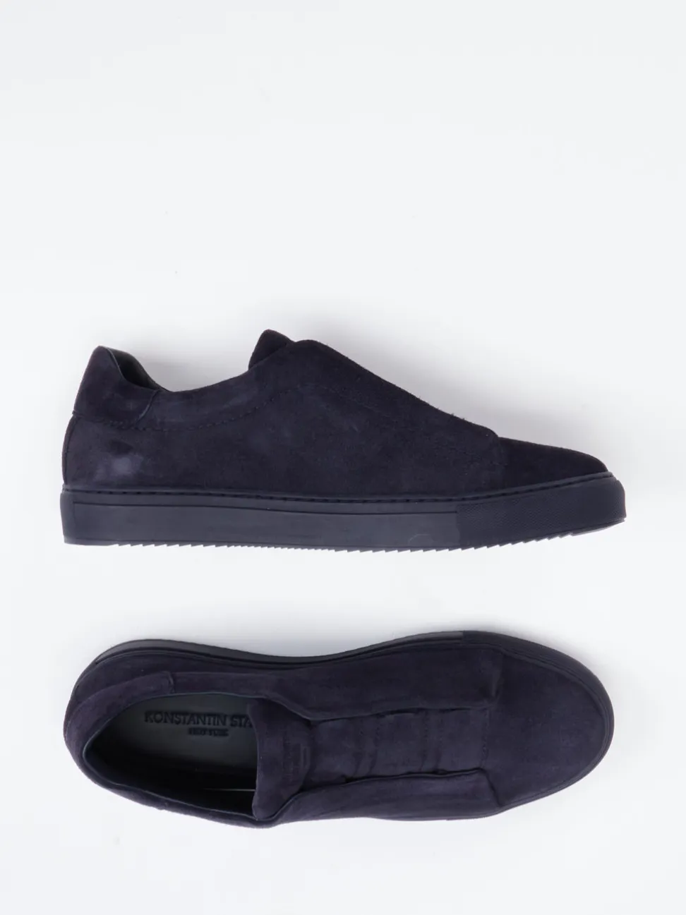 Konstantin Starke – Slip-On Sneaker aus Veloursleder blau