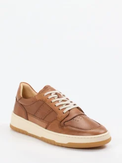 Konstantin Starke – Sneaker aus Kalbleder cognacfarben