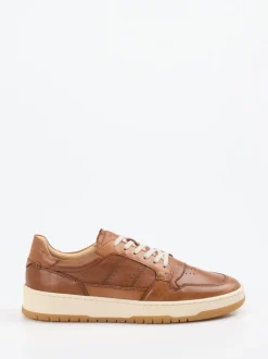 Konstantin Starke – Sneaker aus Kalbleder cognacfarben