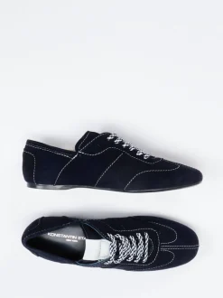 Konstantin Starke – Sneaker aus Veloursleder Dunkelblau