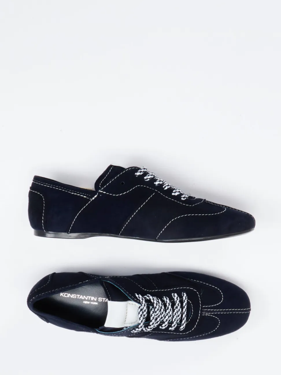 Konstantin Starke – Sneaker aus Veloursleder Dunkelblau