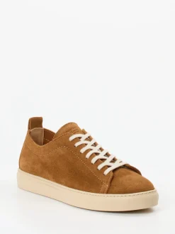 Konstantin Starke – Sneaker aus Veloursleder cognacbraun