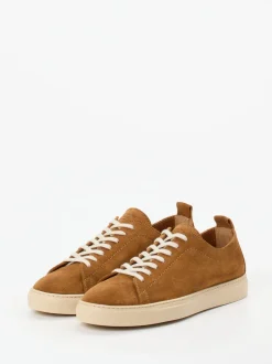Konstantin Starke – Sneaker aus Veloursleder cognacbraun