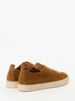 Konstantin Starke – Sneaker aus Veloursleder cognacbraun
