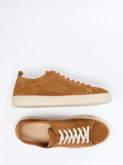 Konstantin Starke – Sneaker aus Veloursleder cognacbraun