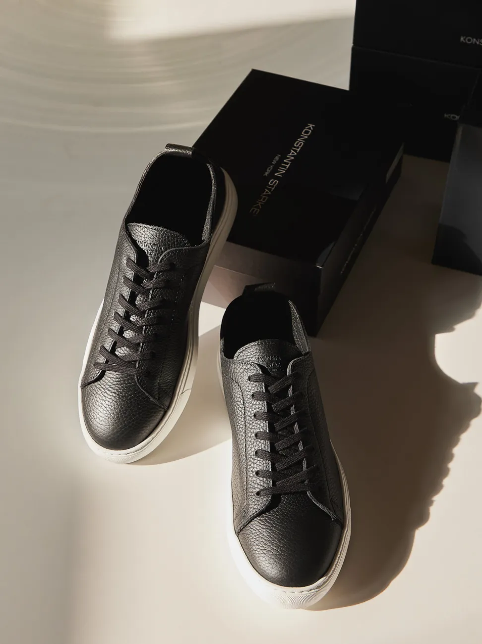 Konstantin Starke – Sneaker aus Kalbleder schwarz