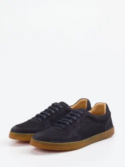 Konstantin Starke – Sneaker aus Veloursleder Dunkelblau