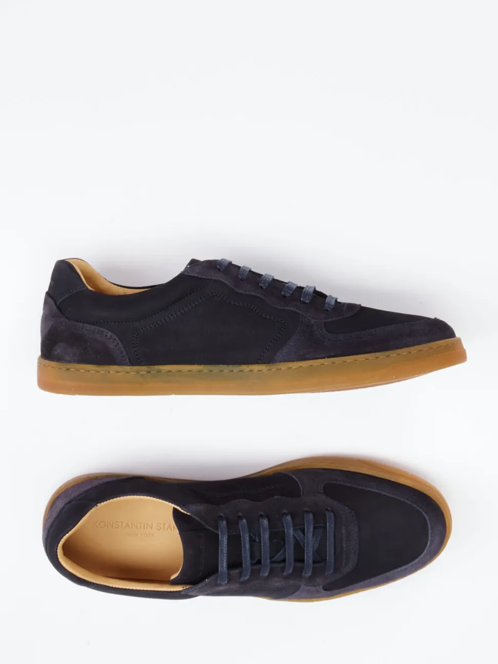 Konstantin Starke – Sneaker aus Veloursleder Dunkelblau