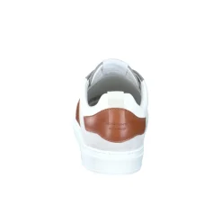 Konstantin Starke – Sneaker aus Kalbleder weiß-cognac