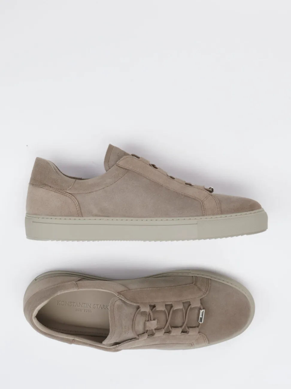 Konstantin Starke – Sneaker aus Veloursleder Taupe