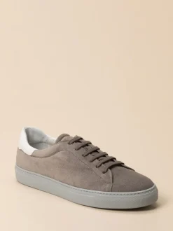 Konstantin Starke – Sneaker aus Veloursleder taupegrau