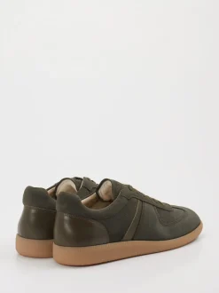 Konstantin Starke – Sneaker aus Veloursleder Olivgrün
