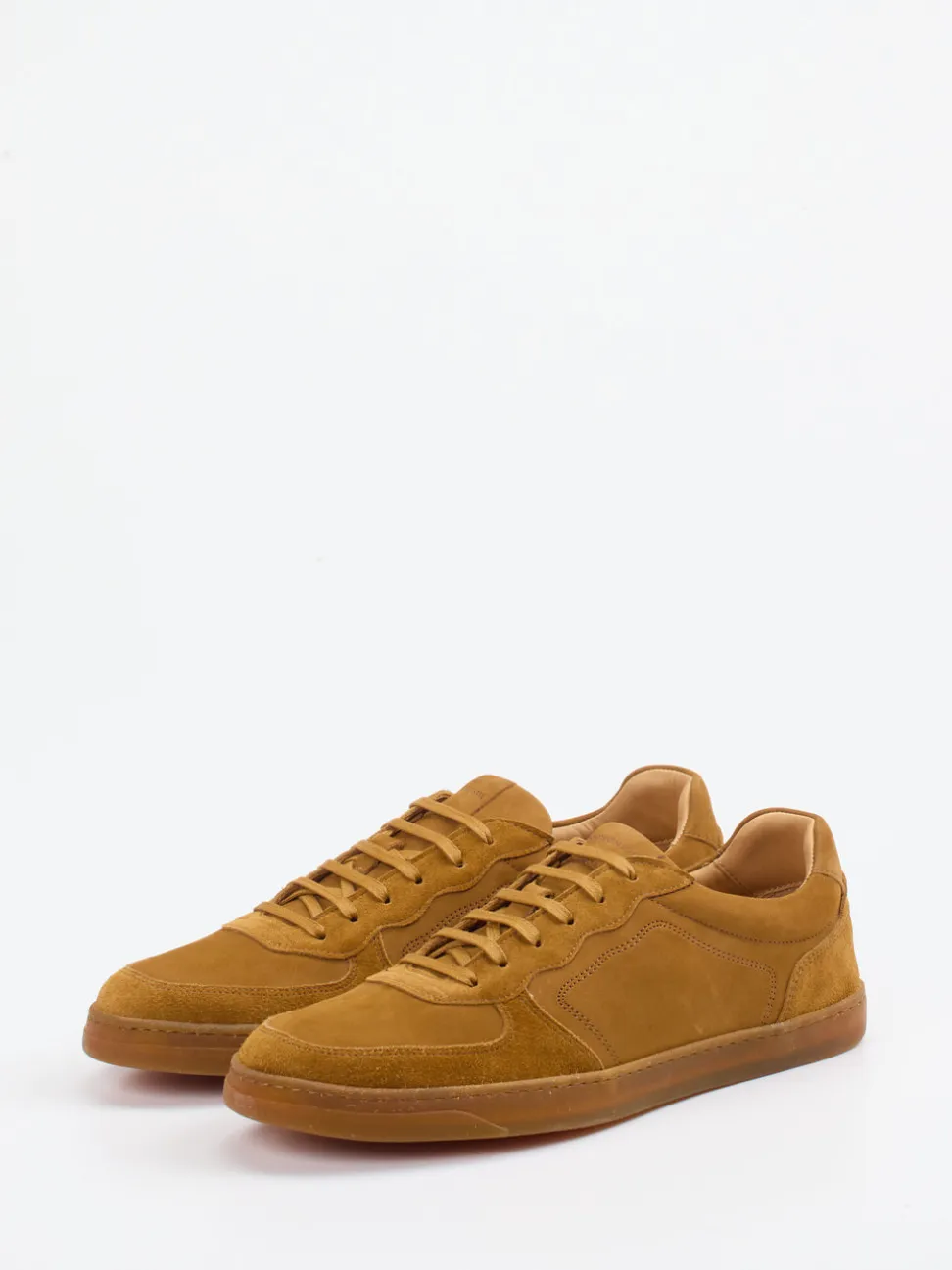 Konstantin Starke – Sneaker aus Veloursleder ockerbraun